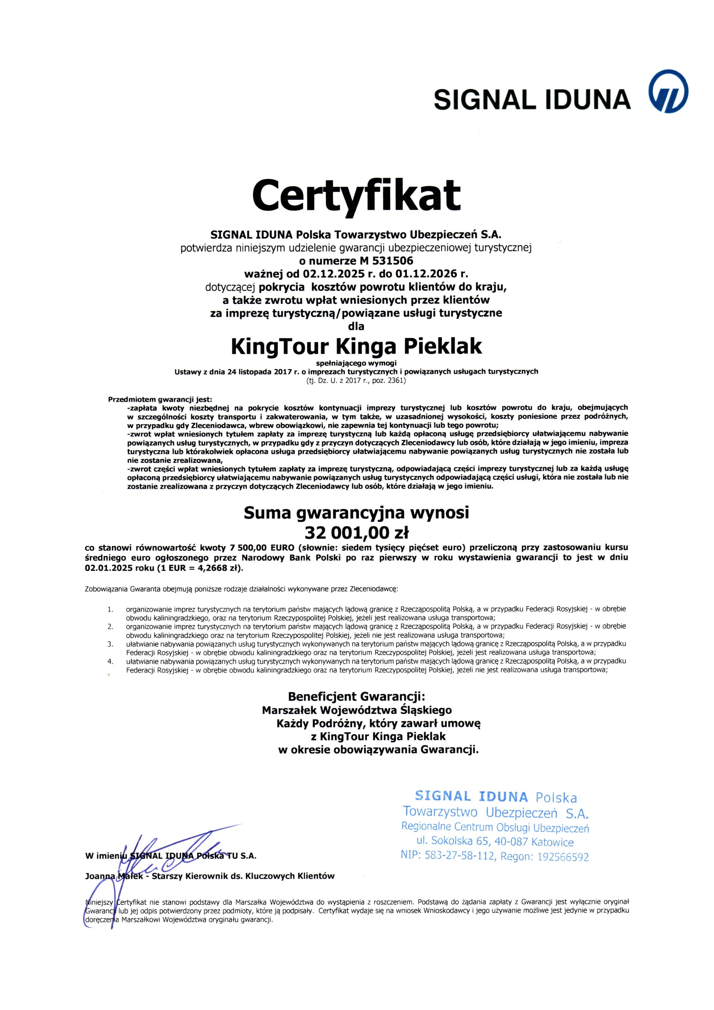 Gwarancja ubezpieczeniowa 