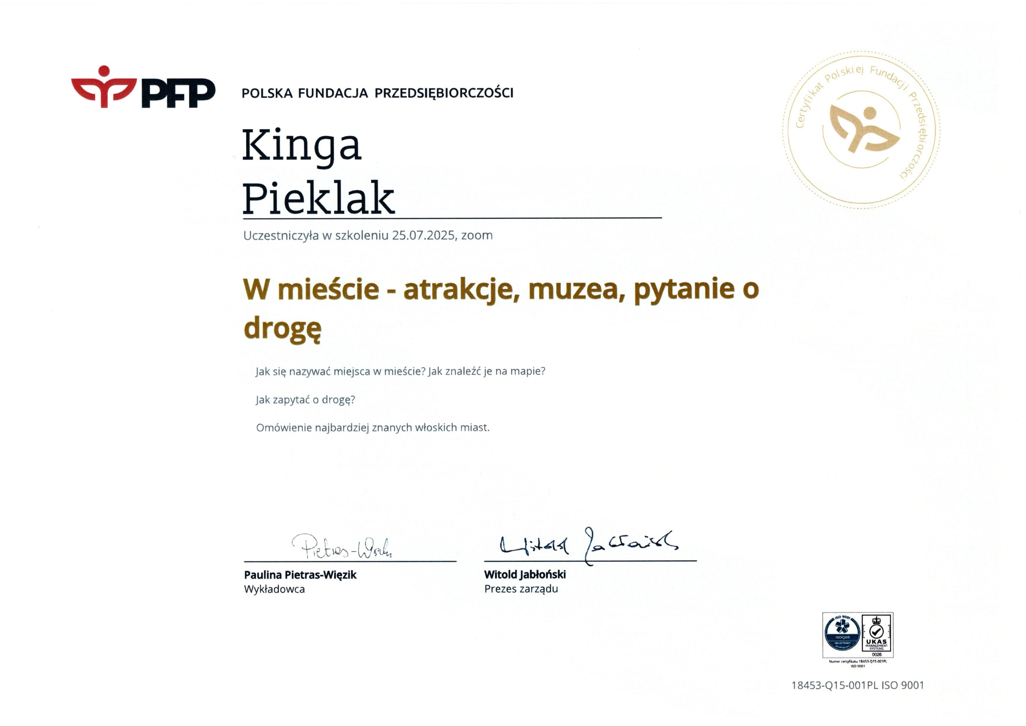 Szkolenie pilotów - Włochy